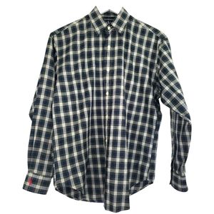 Ralph Lauren Women's Button Front Shirt Size 8 in Blue/Green/White